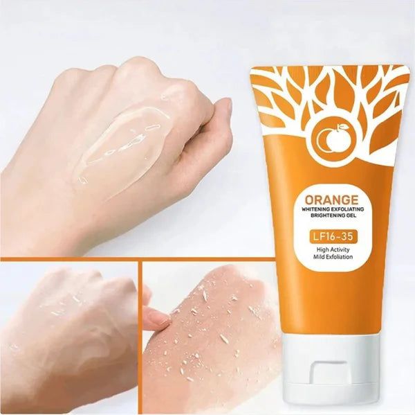 ✨ Dull & Dark Skin? Orange Brightening Gel removes dead skin and gives instant glow 🍊