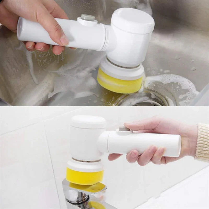 Cleaning Powerful Electric Brush (5-in-1) – فرشاة تنظيف كهربائية قوية – تنظيف بدون مجهود