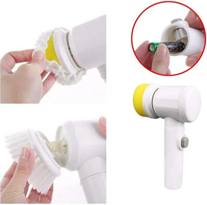Cleaning Powerful Electric Brush (5-in-1) – فرشاة تنظيف كهربائية قوية – تنظيف بدون مجهود