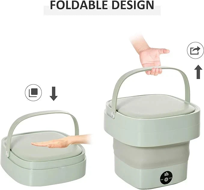 Foldable Mini Laundry Machine Portable Washing Machine for Travel & Home